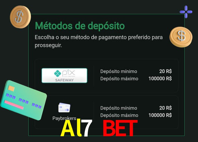O cassino Al7 Bet oferece uma grande variedade de métodos de pagamento